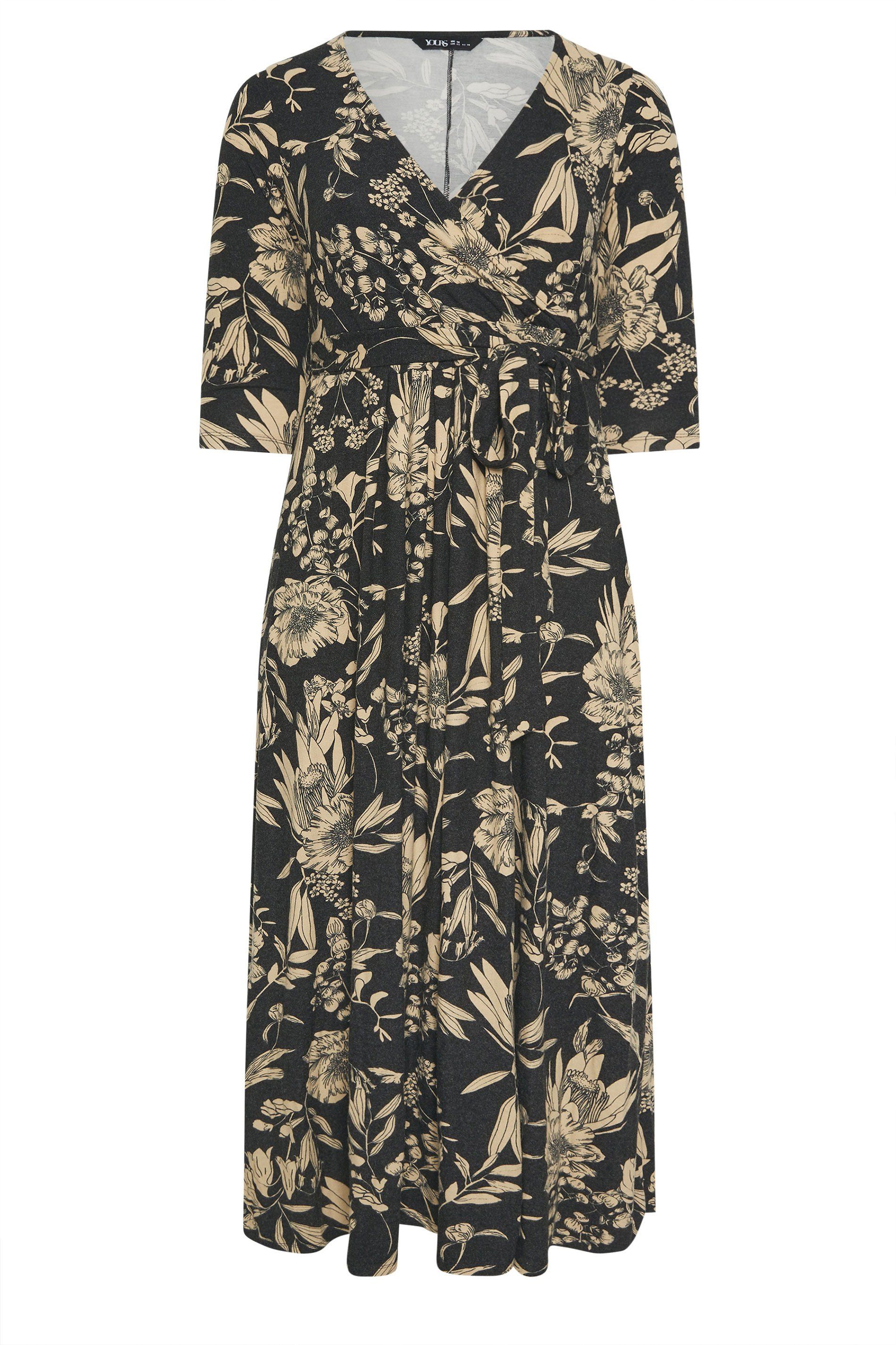 Yours Soft Touch Floral Wrap Dress
