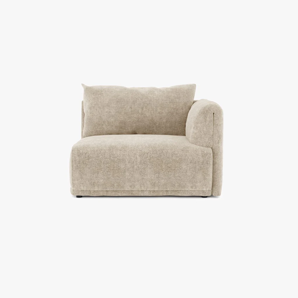 Módulo de sofá braço direito bege COTILLARD