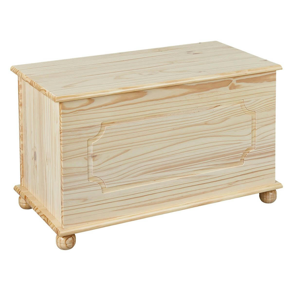 KALISHA - Coffre  à jouets bois massif naturel