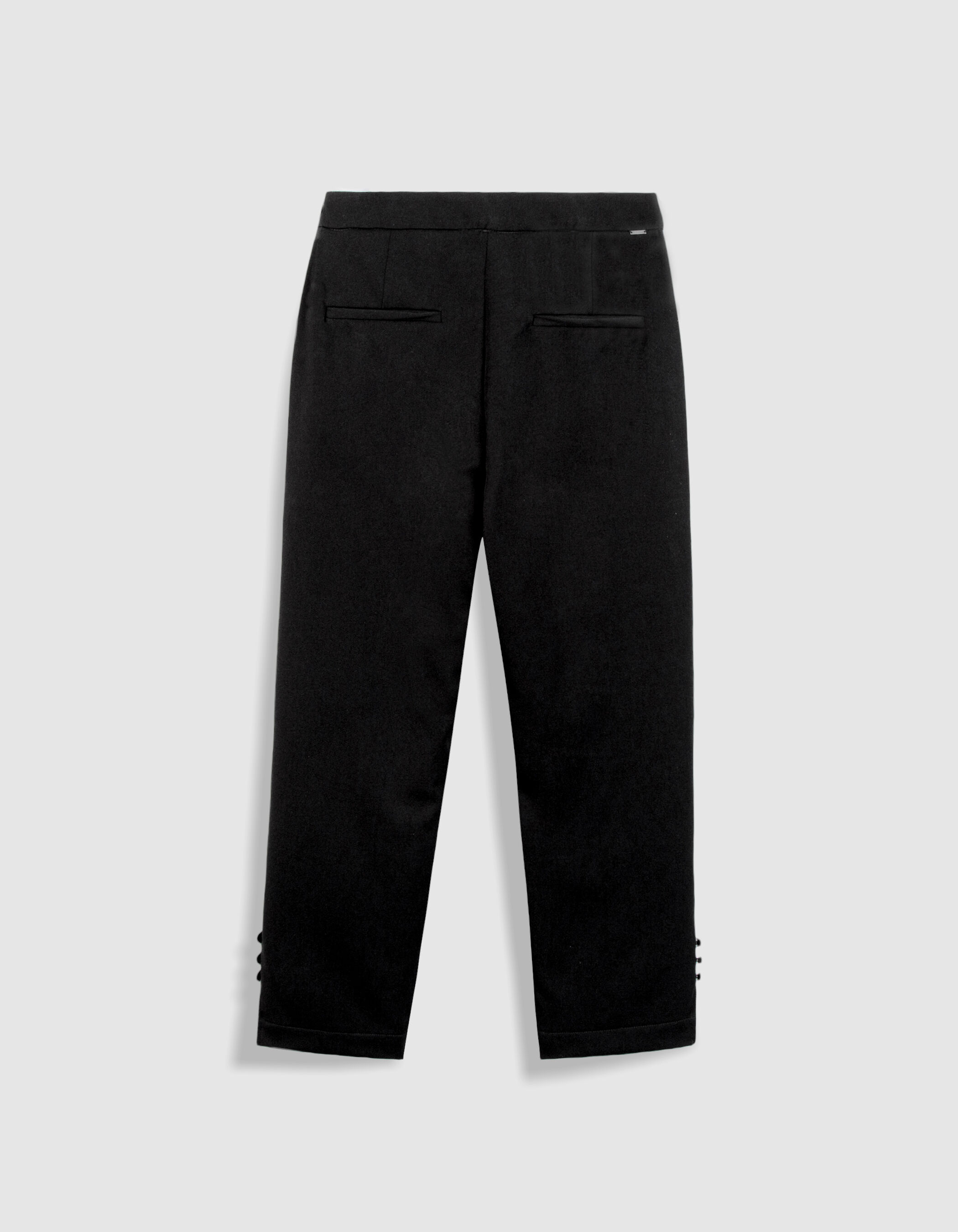 Pantalon noir longueur mi-mollet Femme