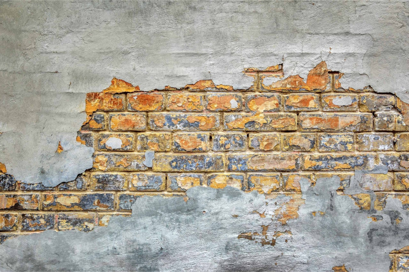 Fototapeta Szary MUR Modna Cegła 3D 90x60cm