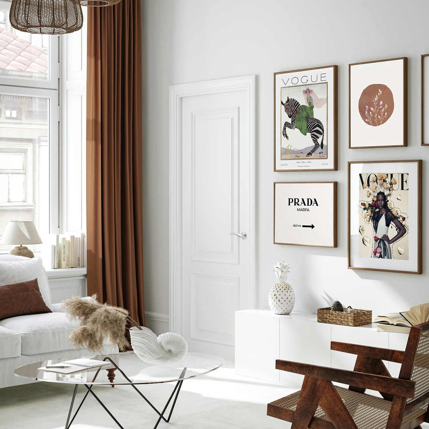 DÉCORATION MURALE - Décoration murale avec cadre en chêne - Vogue