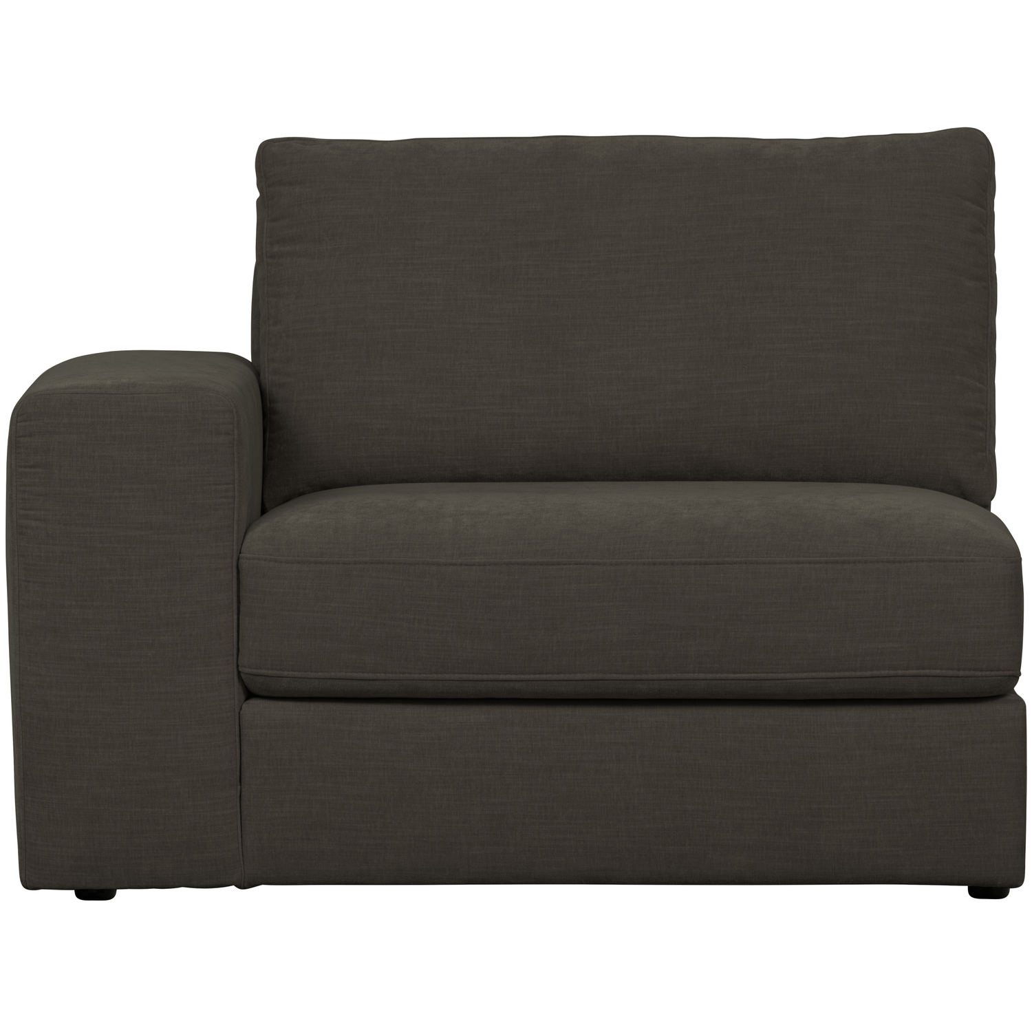 vtwonen 1-zits bank element met arm links Family - Polyester - Antraciet - 85x115x98