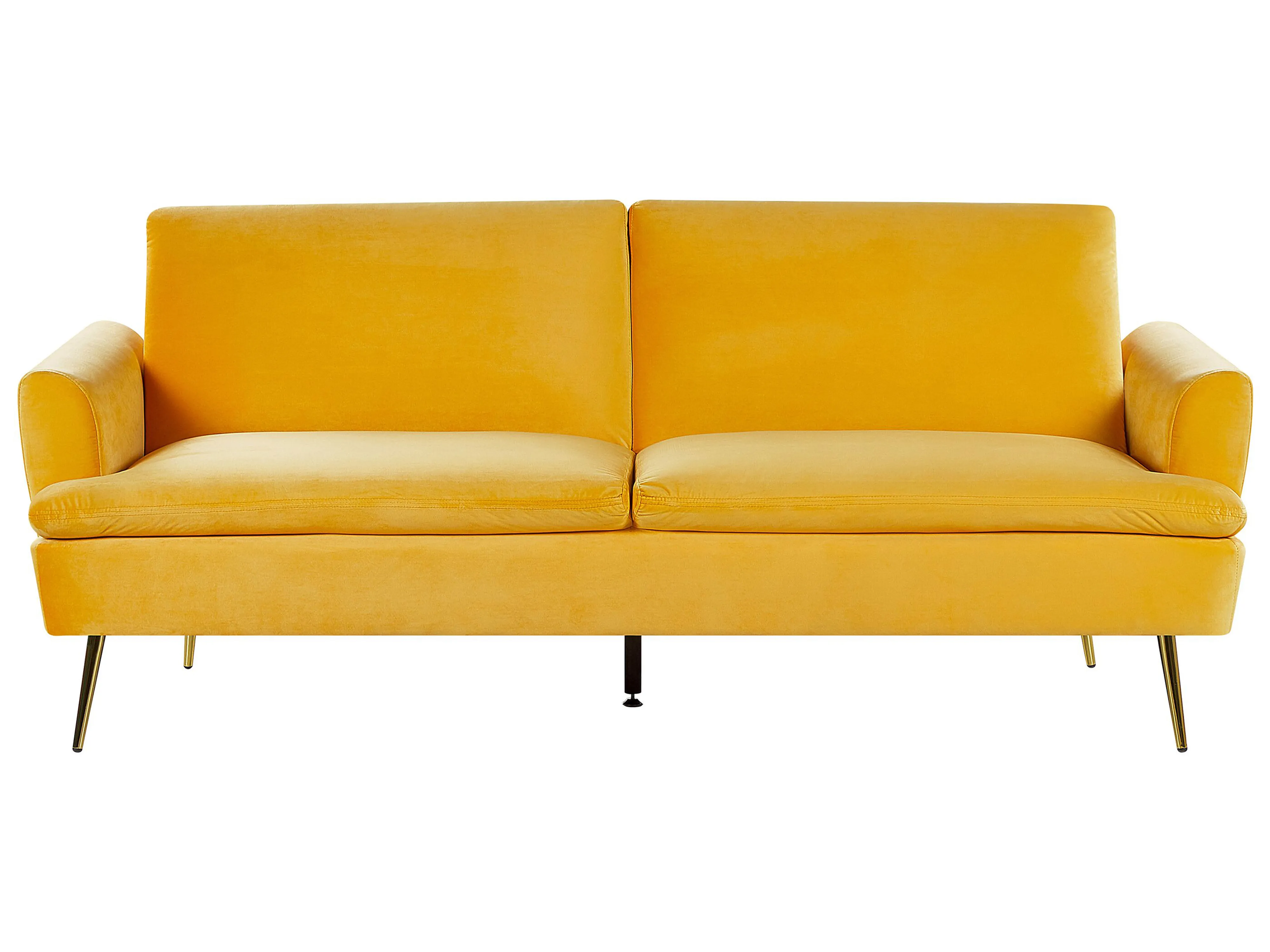 Sofa Bed 3 Seater VETTRE Velvet Yellow