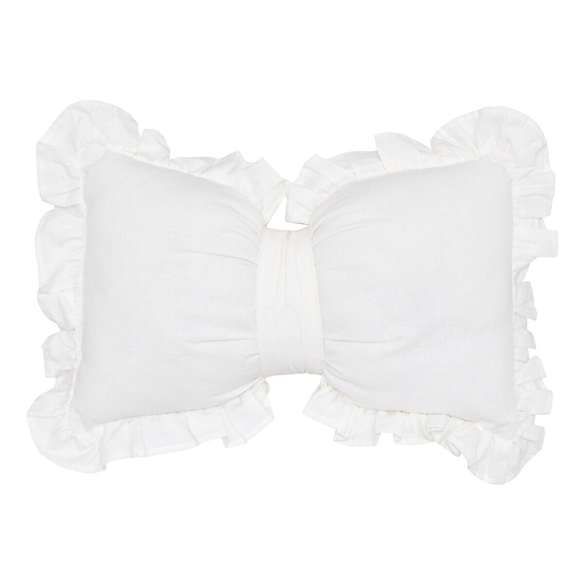 Almofada laço FLEURS SAUVAGES branca 30x50cm