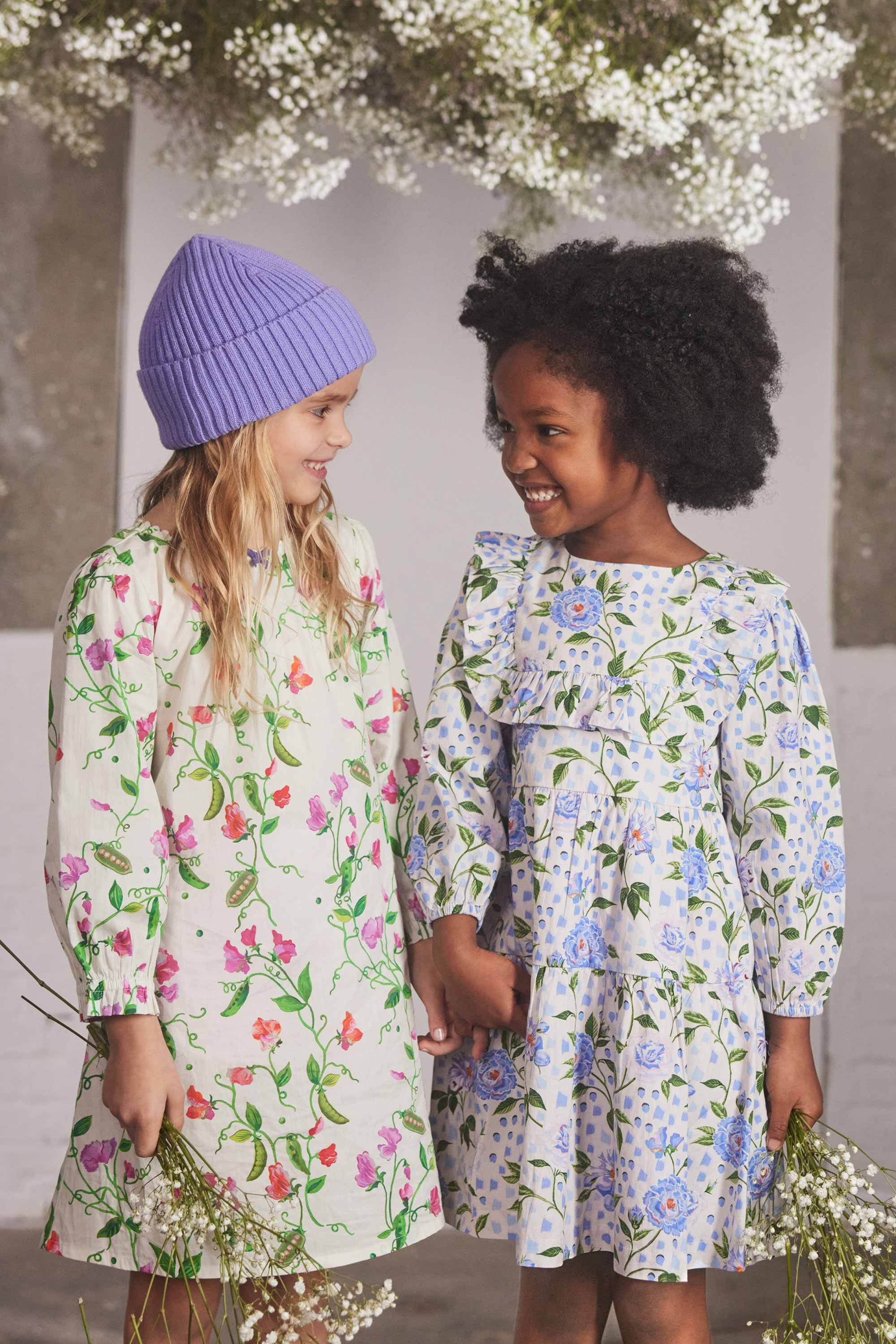 Tea Rose Trixie Frill Long Sleeve Dress (1-10 Years)