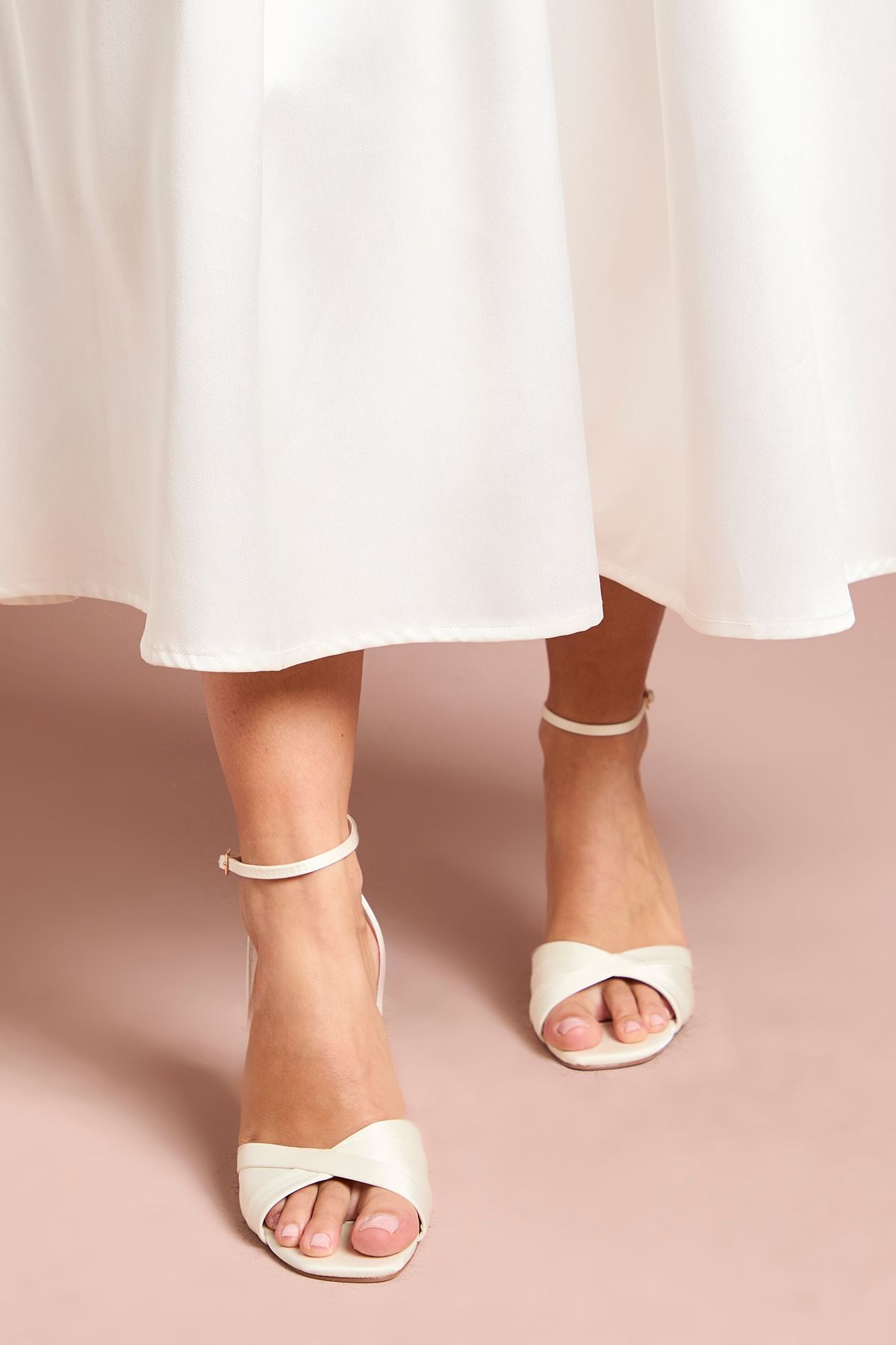 Coast Bridal Bree Satin Cross Over High Stiletto Heel Sandals