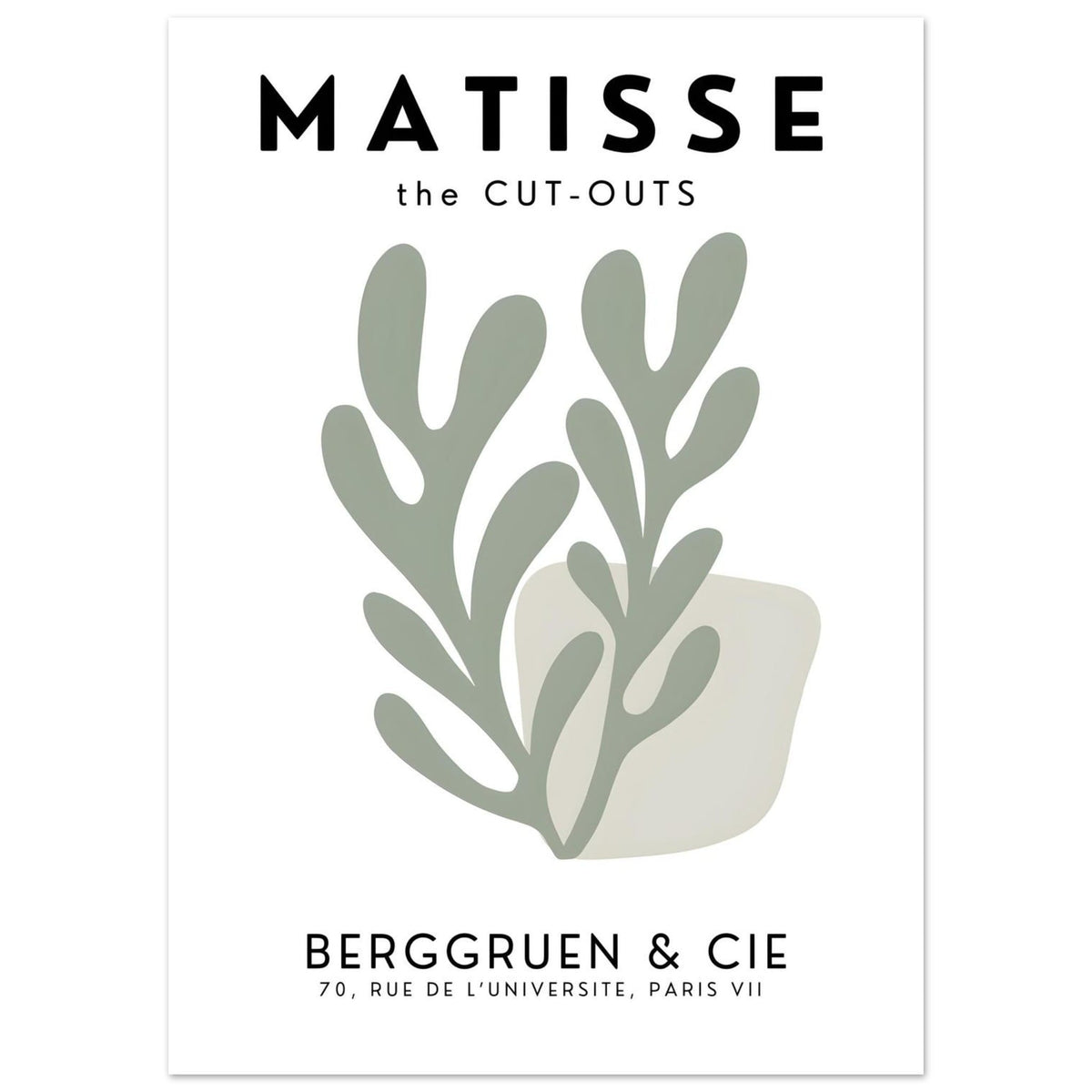 Artfulprints Poster Matisse – Whispers of a flower  - 50x70 cm - Grijs