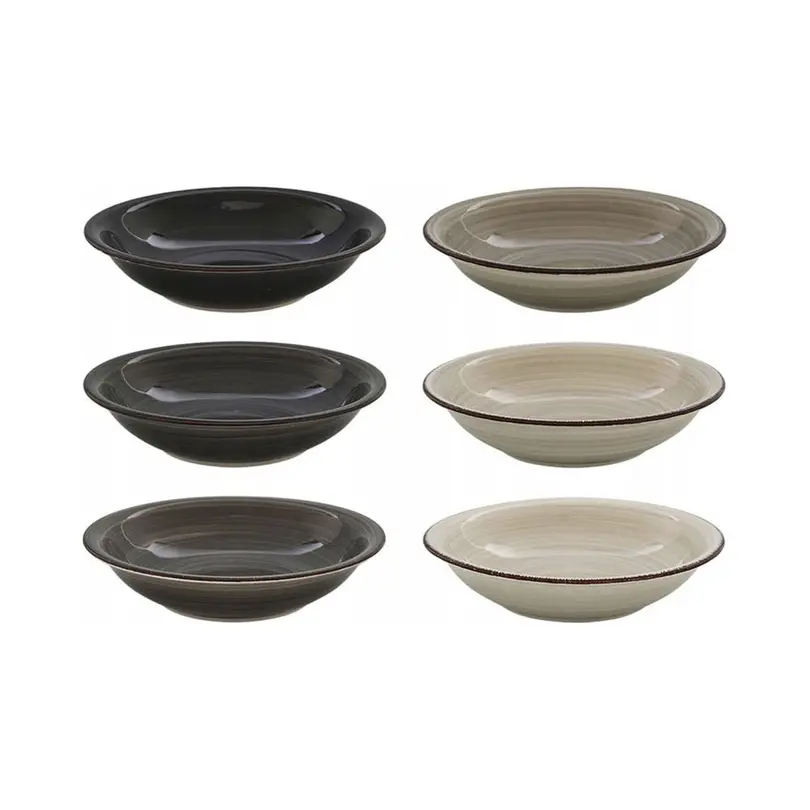Flacher Teller 6er-Set Industrial