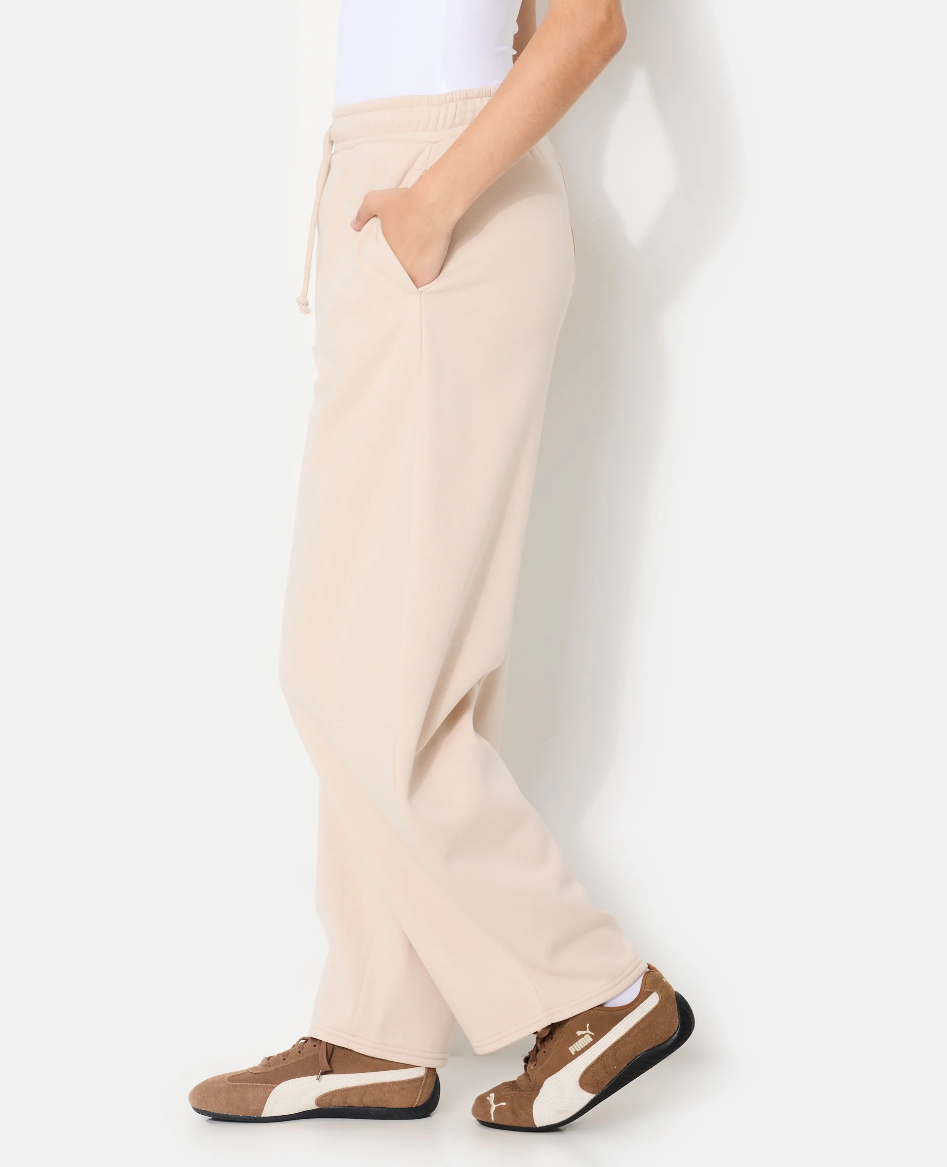 Pantalon de jogging en molleton forme barrel