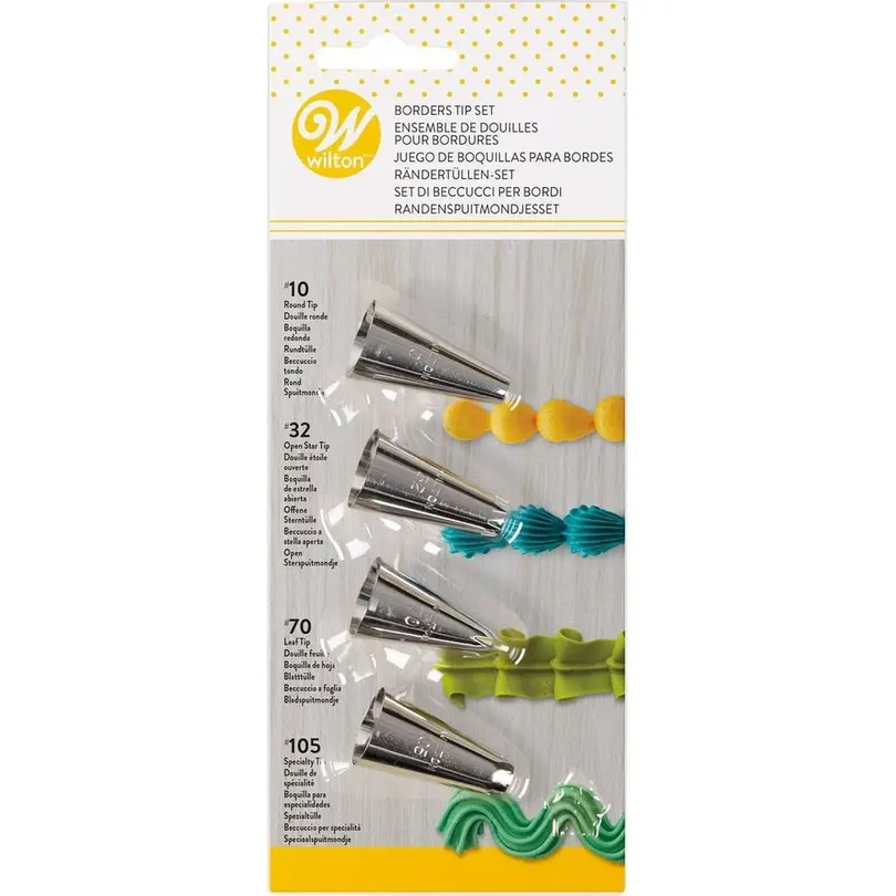 Spritztülle 4er-Set Wilton Border Tüllen Set