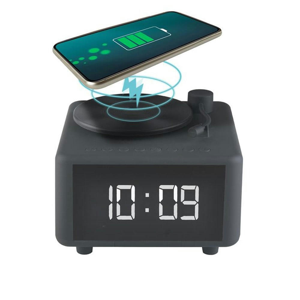 - Réveil enceinte chargeur Tourne-Disque noir