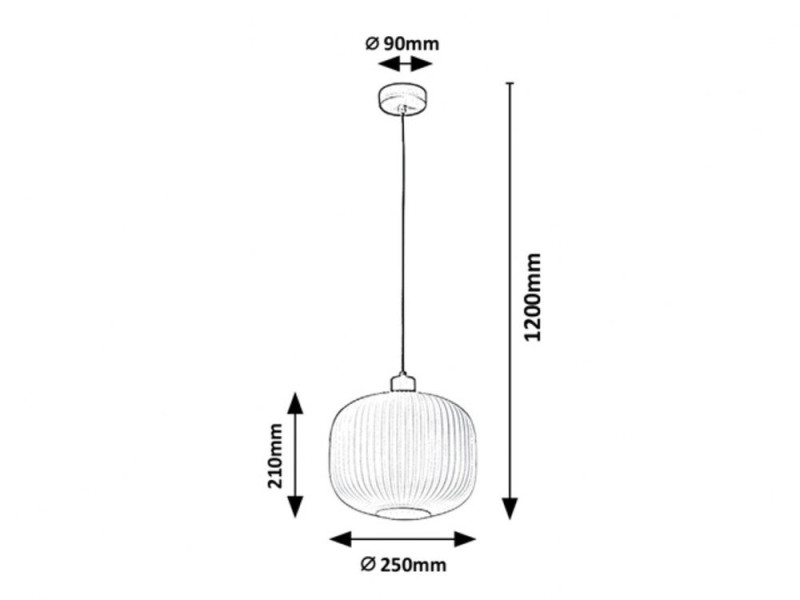 Lampa wisząca zielono-biała Soraya 1xE27x60W wym: 120x25x25 cm Rabalux