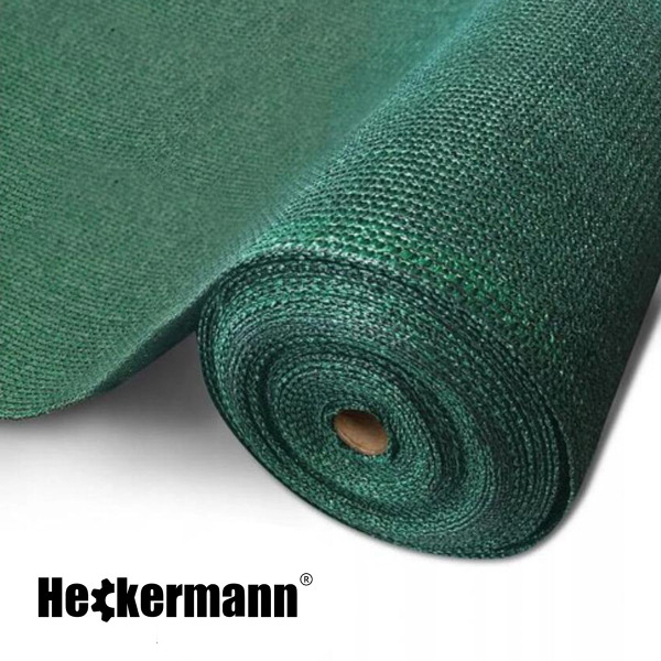 Zestaw Siatka cieniująca 1,5x10m Heckermann - Zielona   Opaski Heckermann