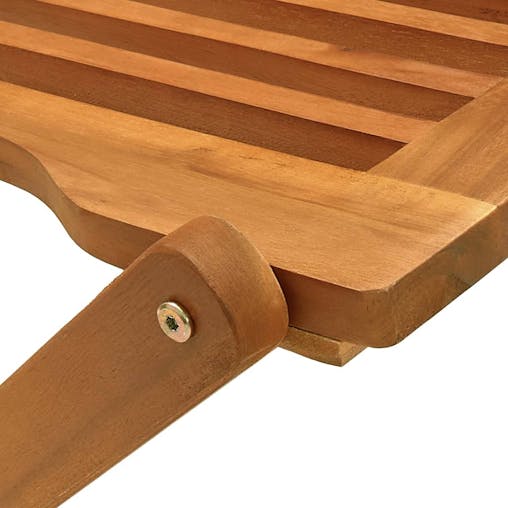 NNEVL Folding Garden Chairs 2 pcs Solid Eucalyptus Wood