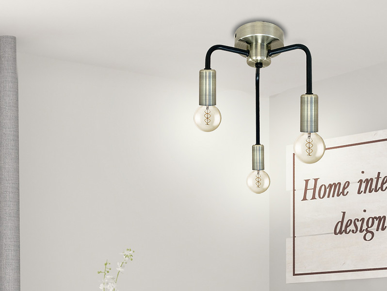 Lampa sufitowa Saga 3-punktowa metalowa czarna