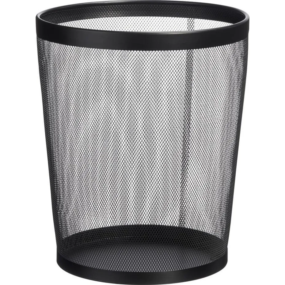 Kwantum Afvalbakken | Badkameraccessoires | Prullenmand Mesh 7 Liter Zwart