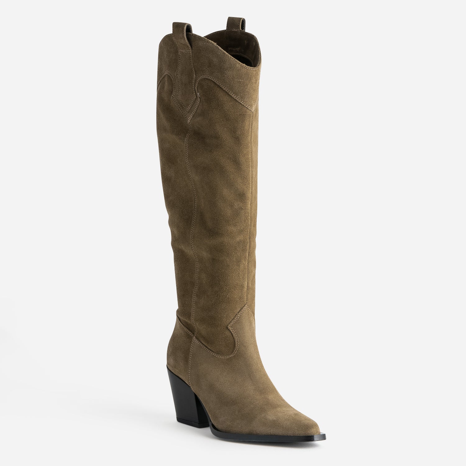 Botte santiag TEXTO beige cuir velours