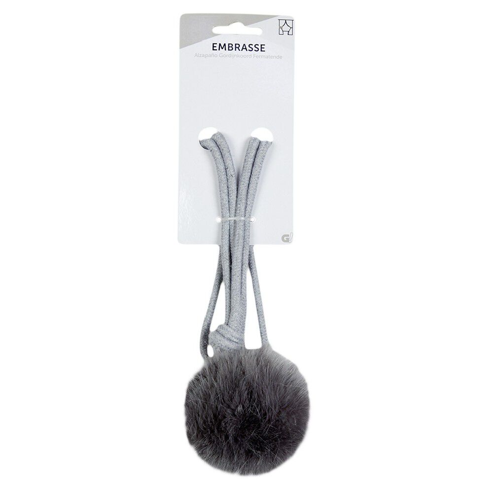 Embrasse corde et pompon effet fourrure