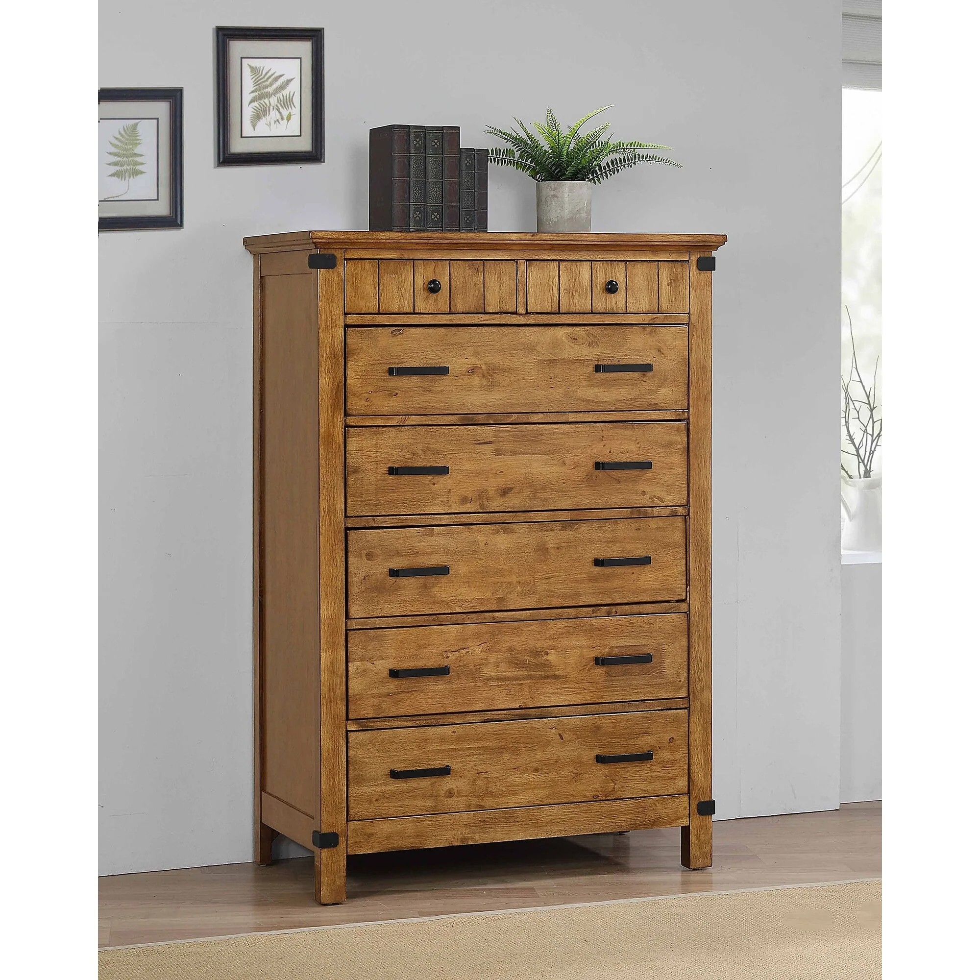 Brenner 7-drawer Bedroom Chest Rustic Honey