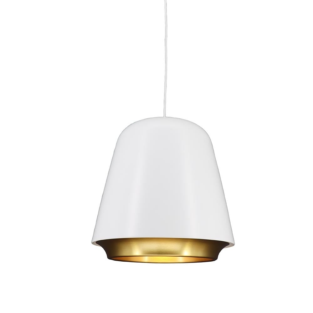 Artdelight hanglamp Santiago - 1 lichts - 35 x 175  cm - wit - goud
