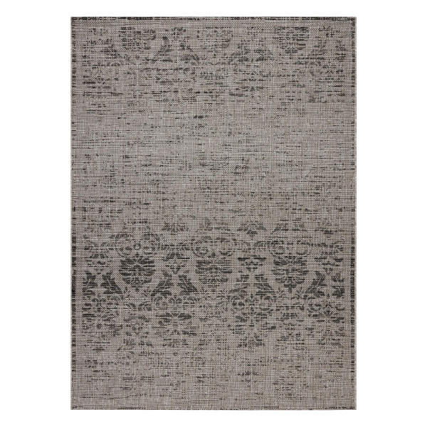 DYWAN SZNURKOWY SIZAL FLOORLUX 20211 srebrny/ CZARNA 80x150 cm