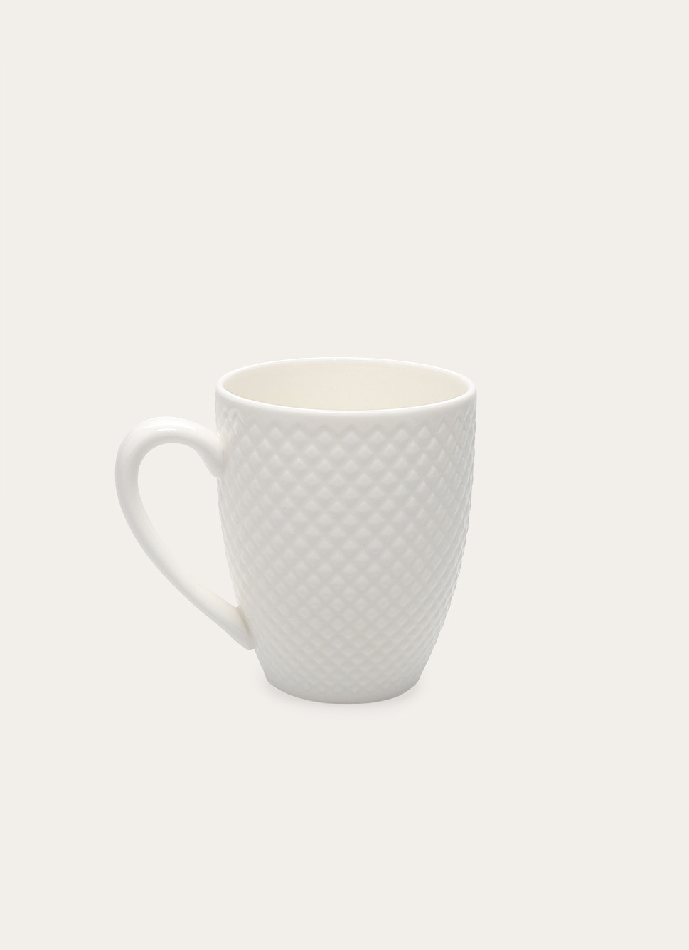 MUG EN PORCELAINE EMBOSS BLANC