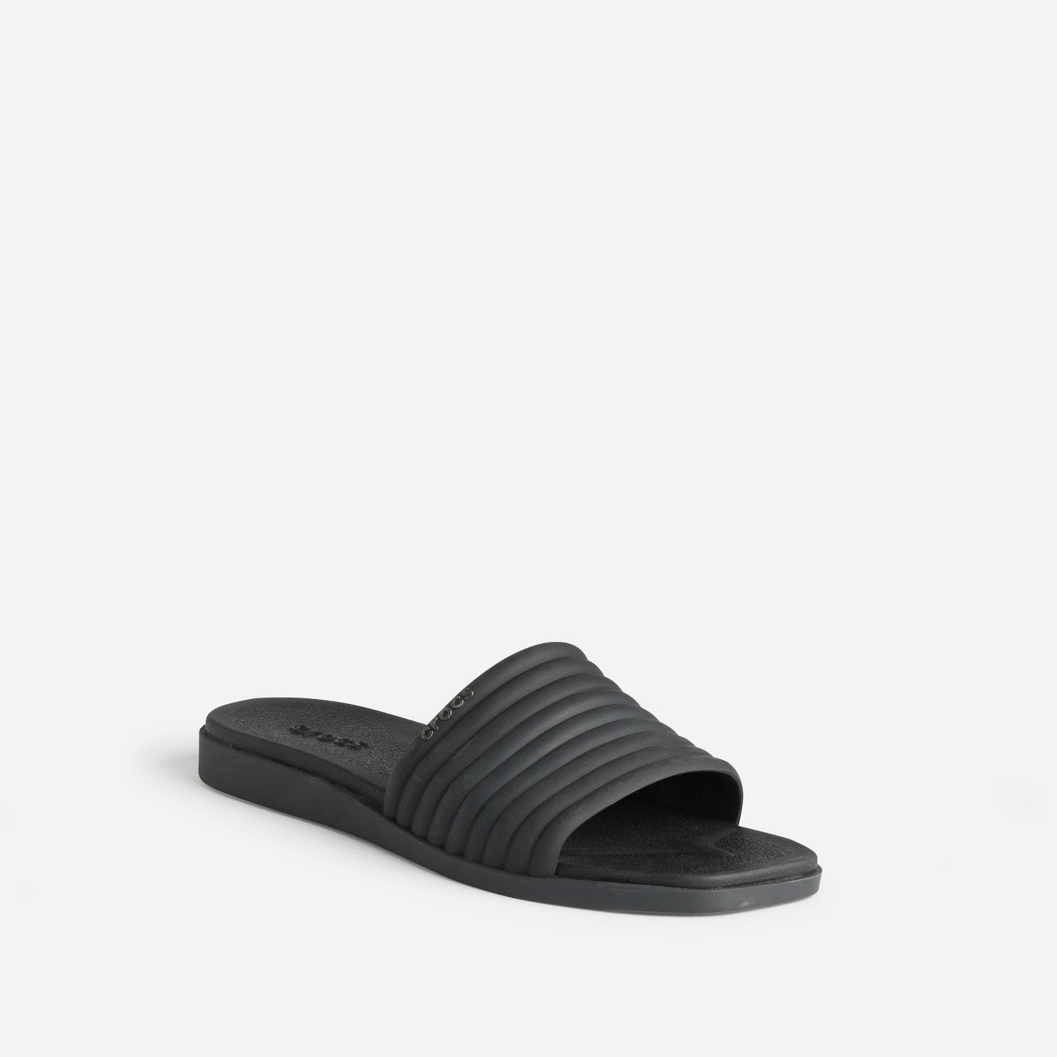 Mule CROCS noire à bride matelassée