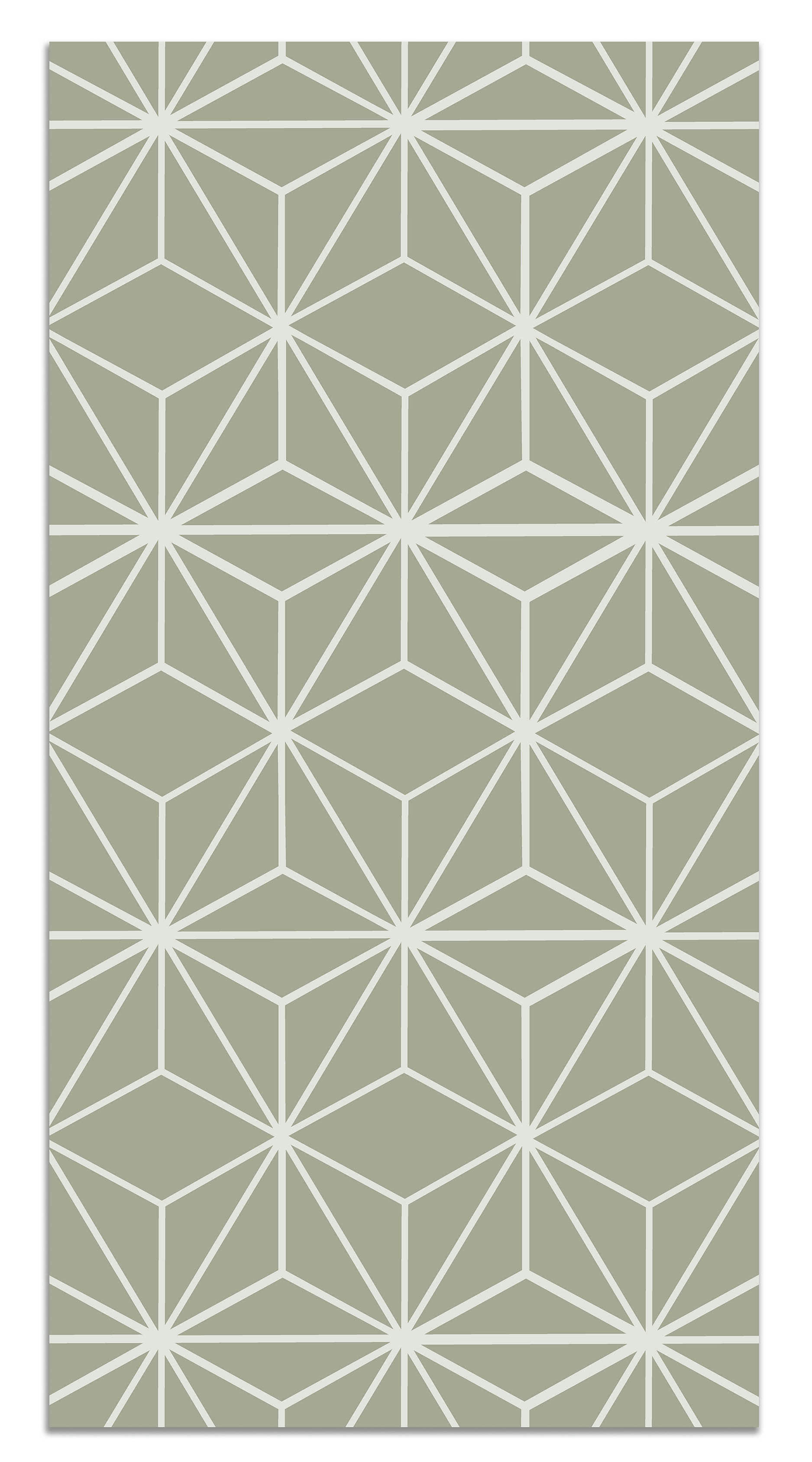 - Tapis vinyle lignes d'étoiles vertes 300x200cm