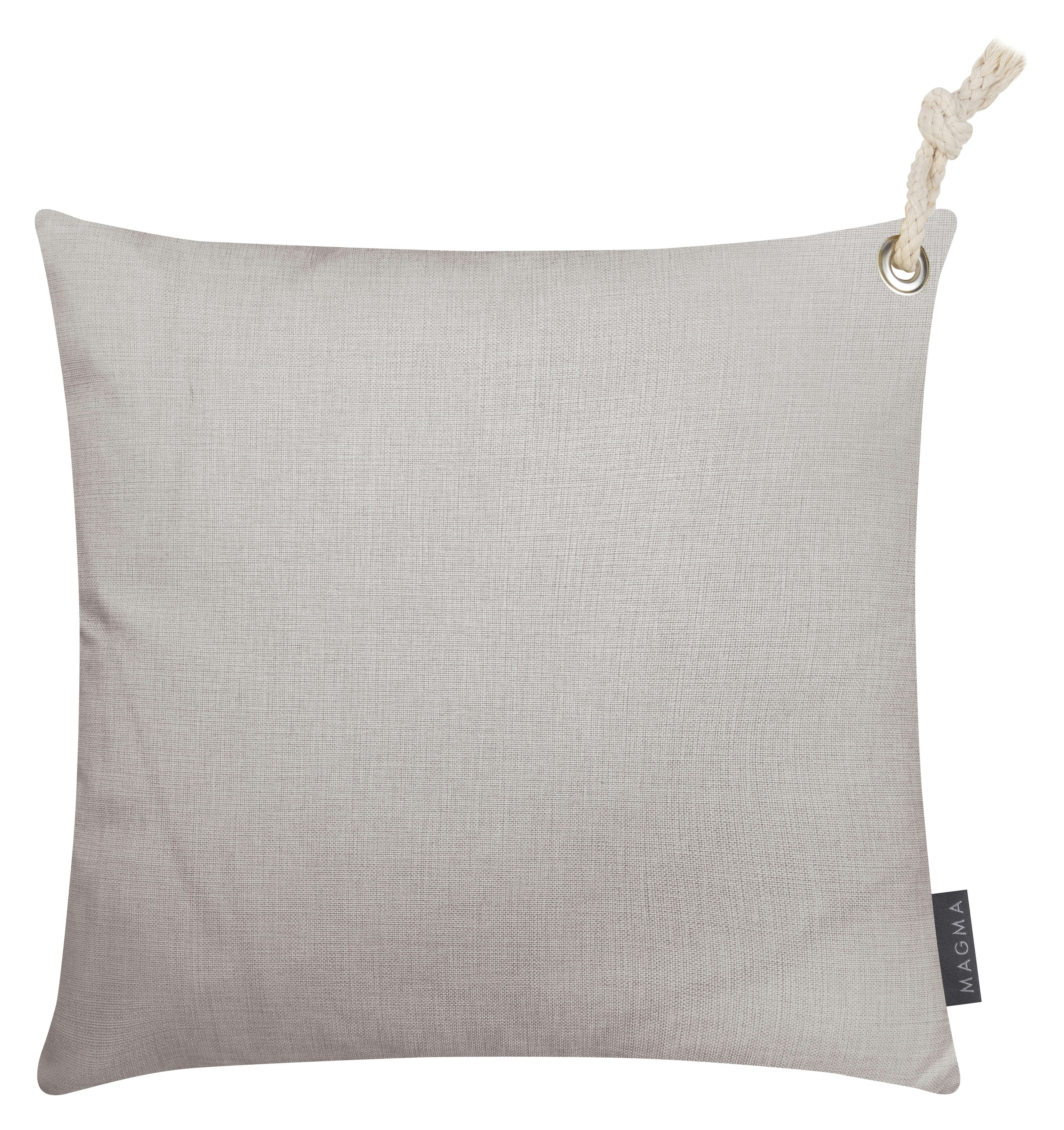 CAPRI - Housses de coussin exterieur  avec corde gris - Lot de 2 - 40x40