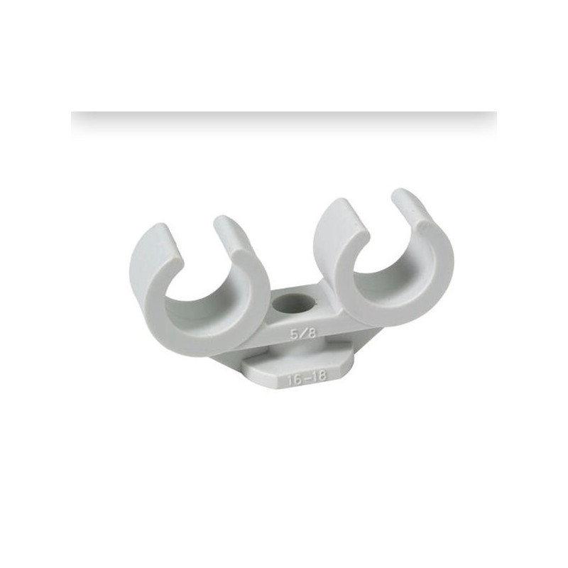 Attache trappe double grise Ø 16 mm 20 pièces REDDY