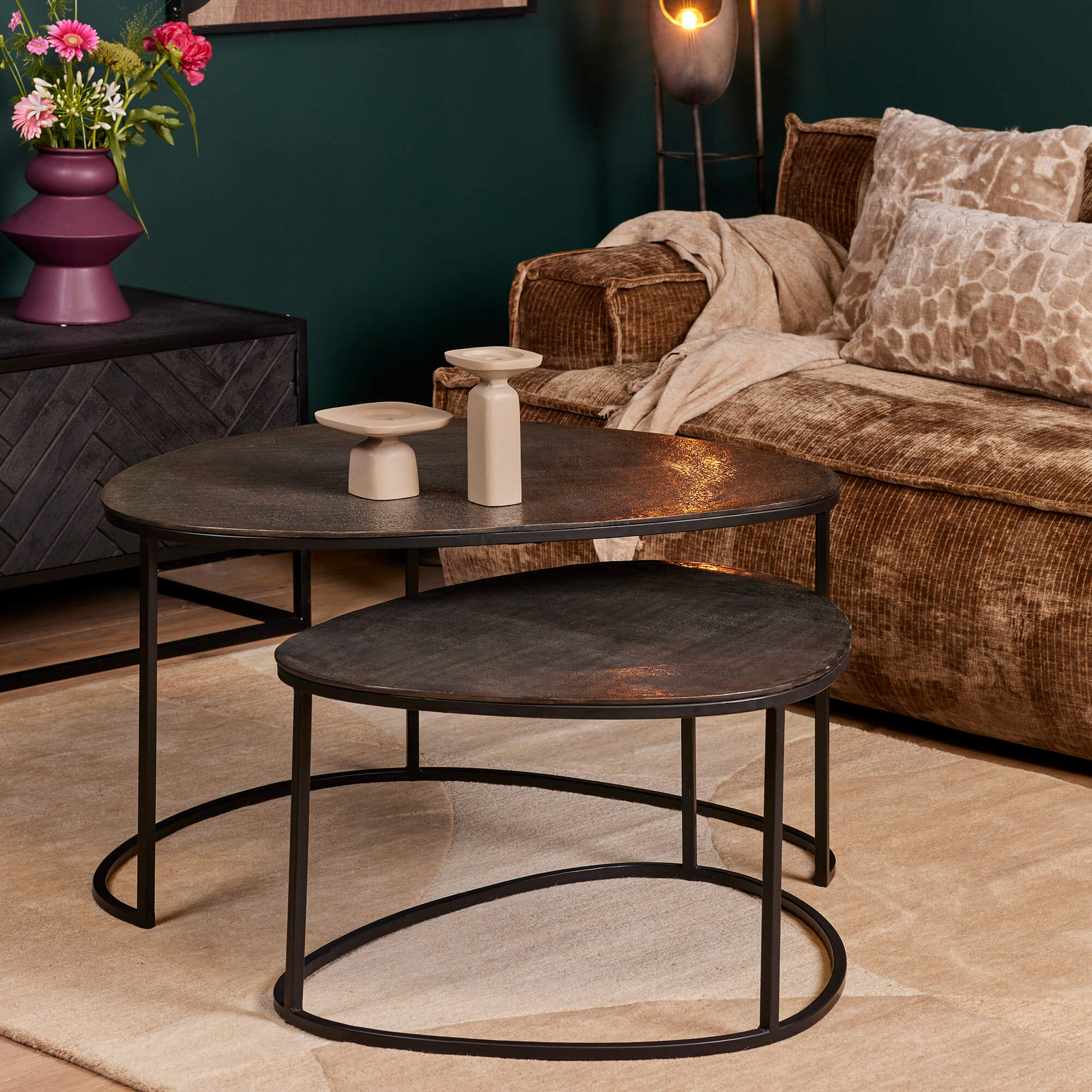 Starfurn salontafel Lana - brons - 65x90x50cm