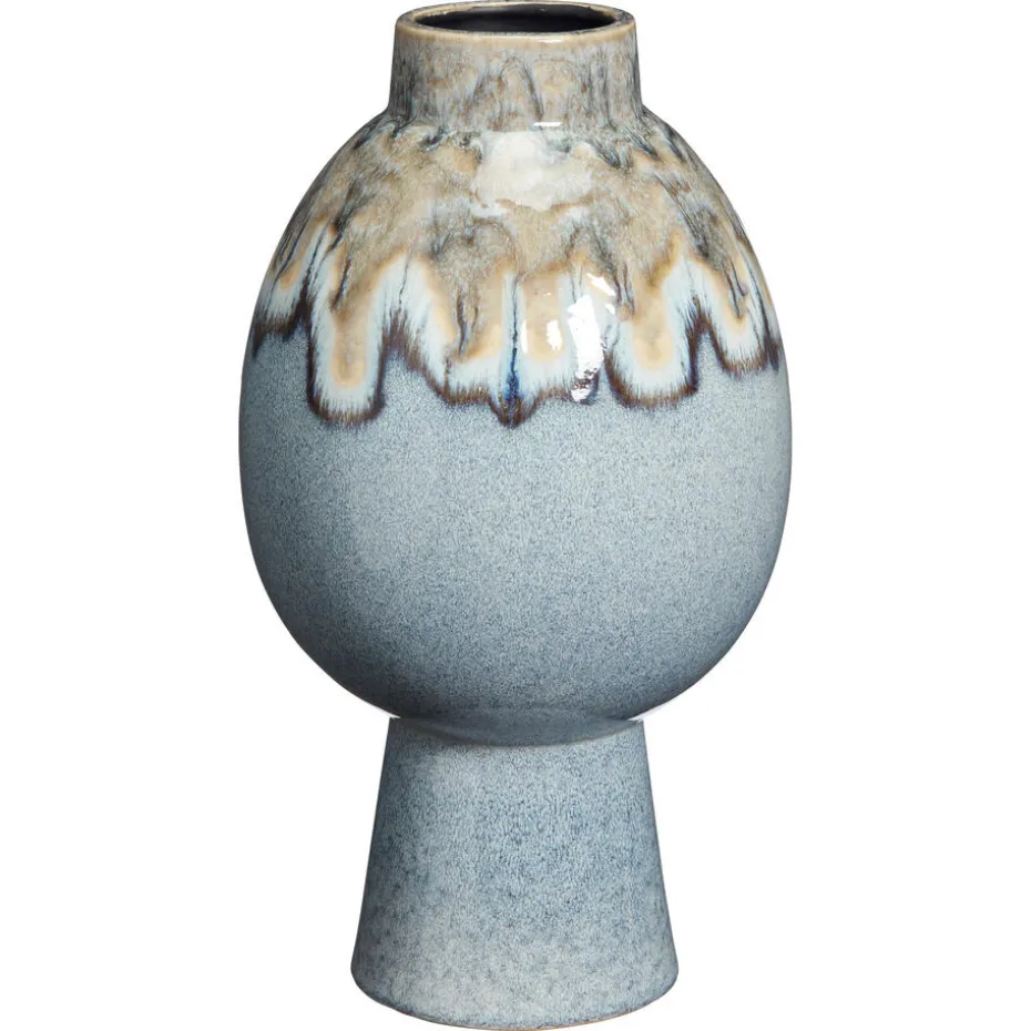 Kwantum Vazen & Potten | Vaas Niort Blauw 38×22 Cm