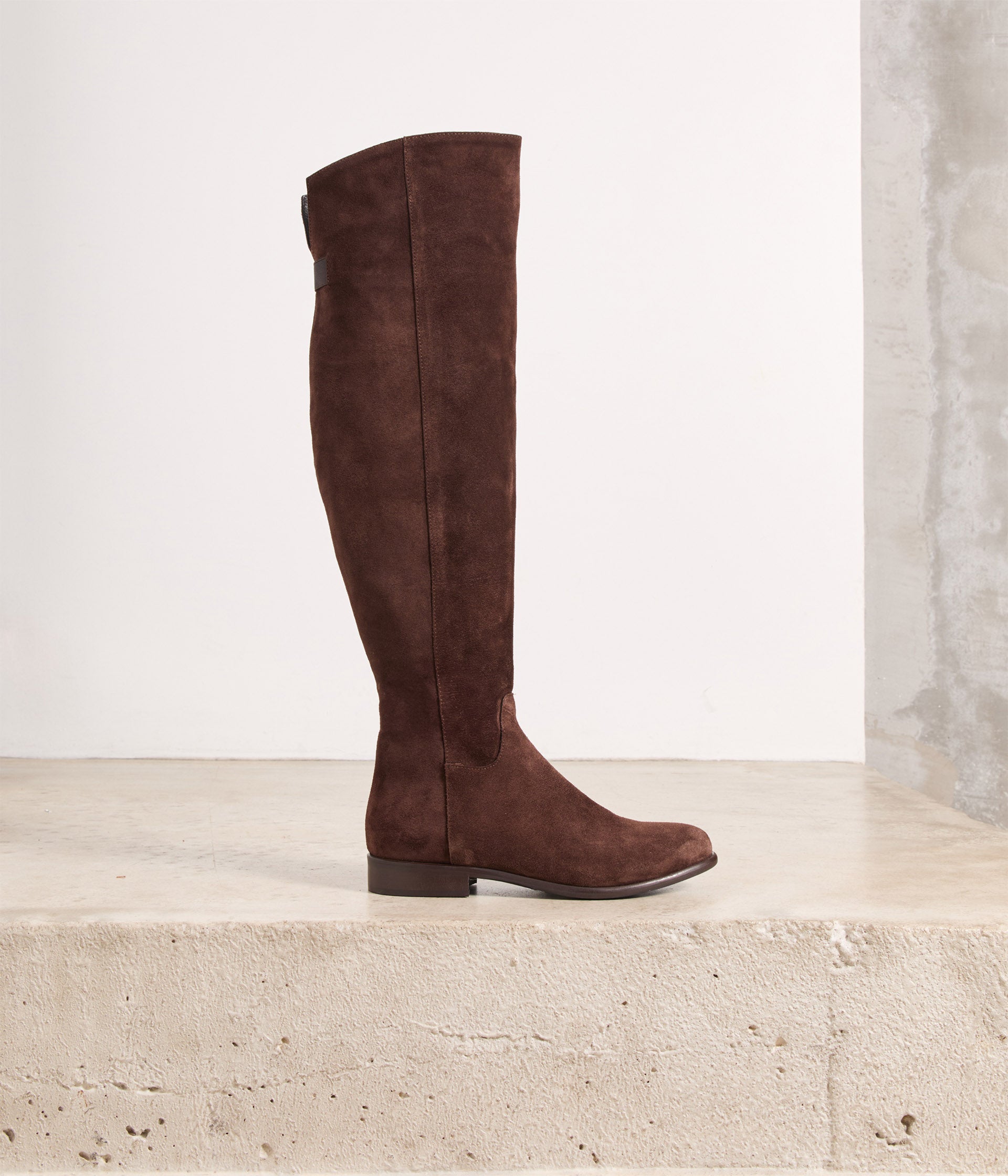 Cuissardes velours marron Lauren