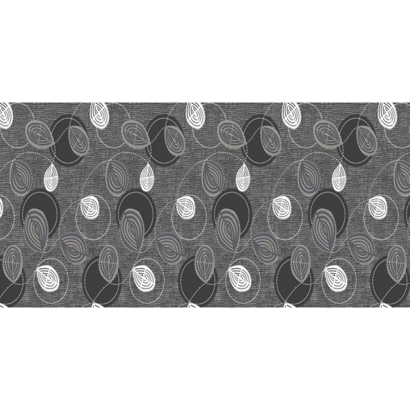 Nappe en PVC non tissé Maxima noir et blanc 140 cm au mètre