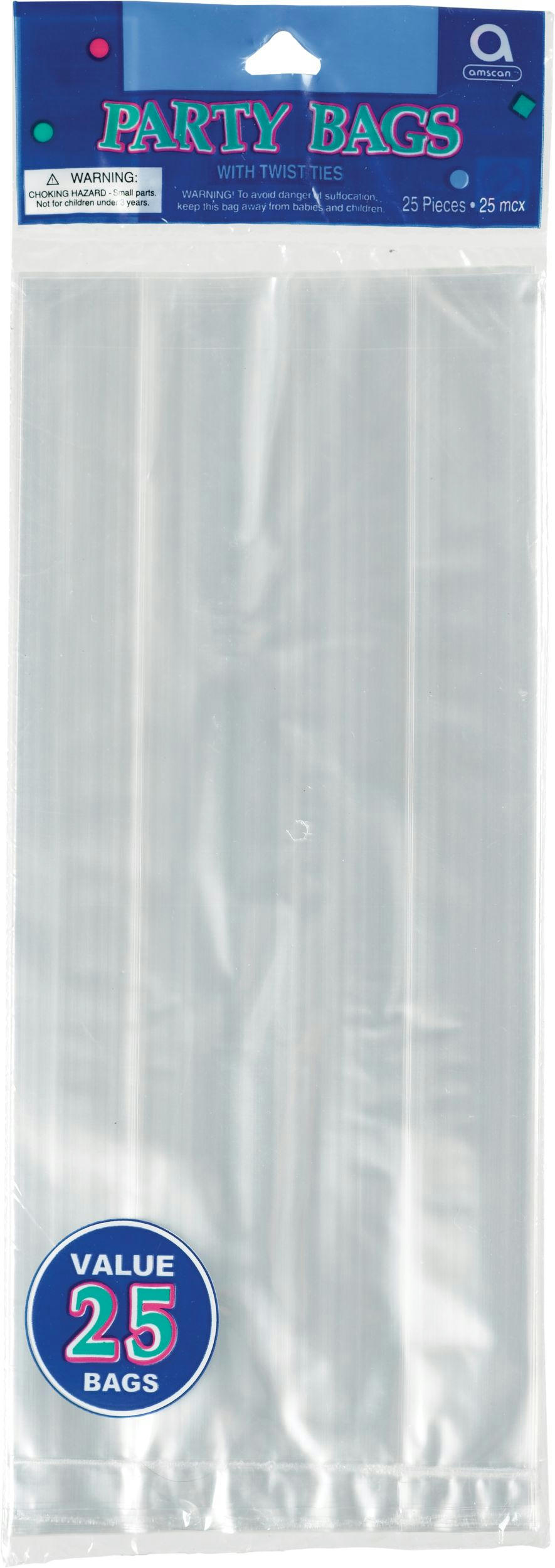 Medium Clear Plastic Treat Bags, 25-pk