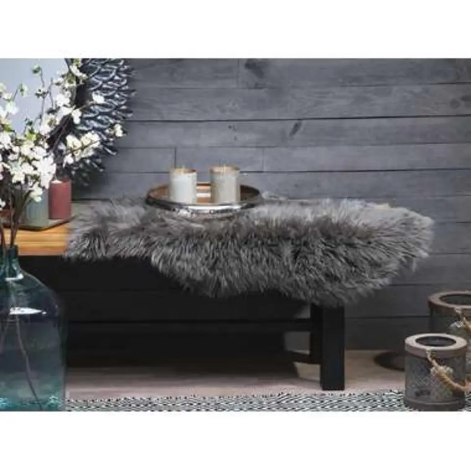 MUNGO - Schapenvel - Grijs - 53 x 88 cm - Acryl