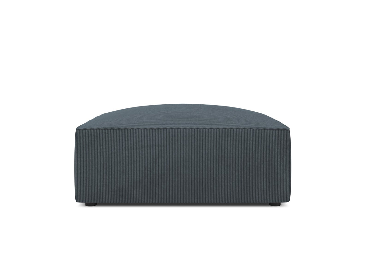 Micadoni Poef Ruby ribfluwelen, blauw - 93x93x40cm