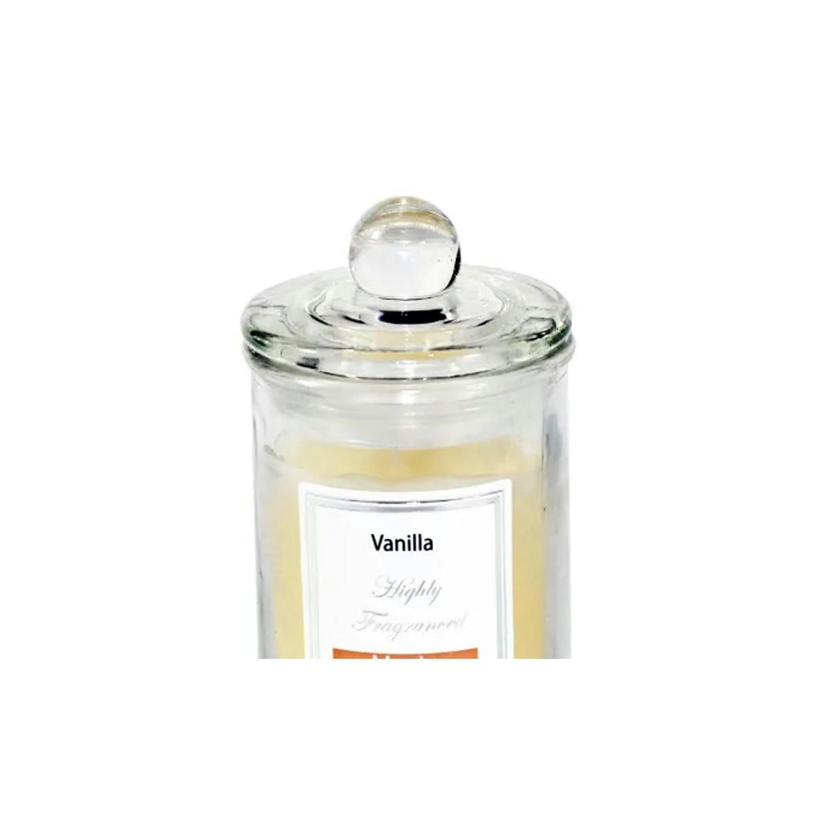 VANILLE - Bougie parfumée dans pot en verre vanille 6x11cm