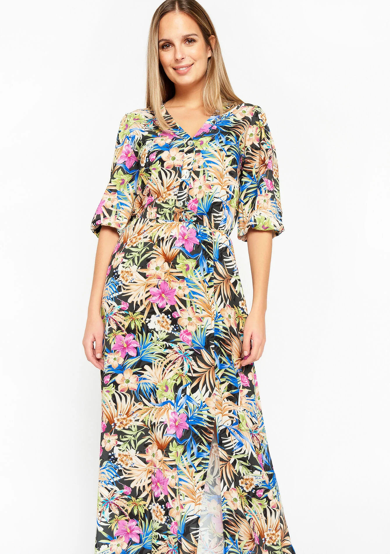 Maxi-jurk met bloemenprint