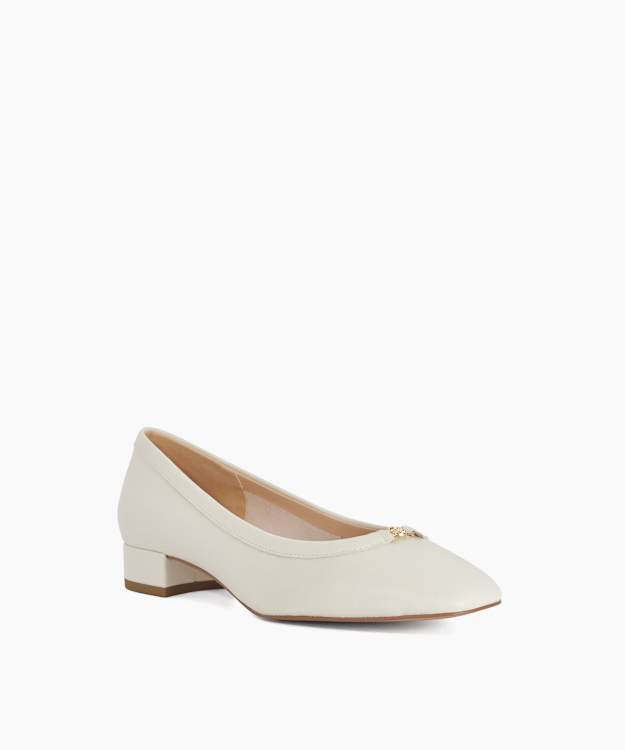 Approve Ecru - Leather Ballet Flats