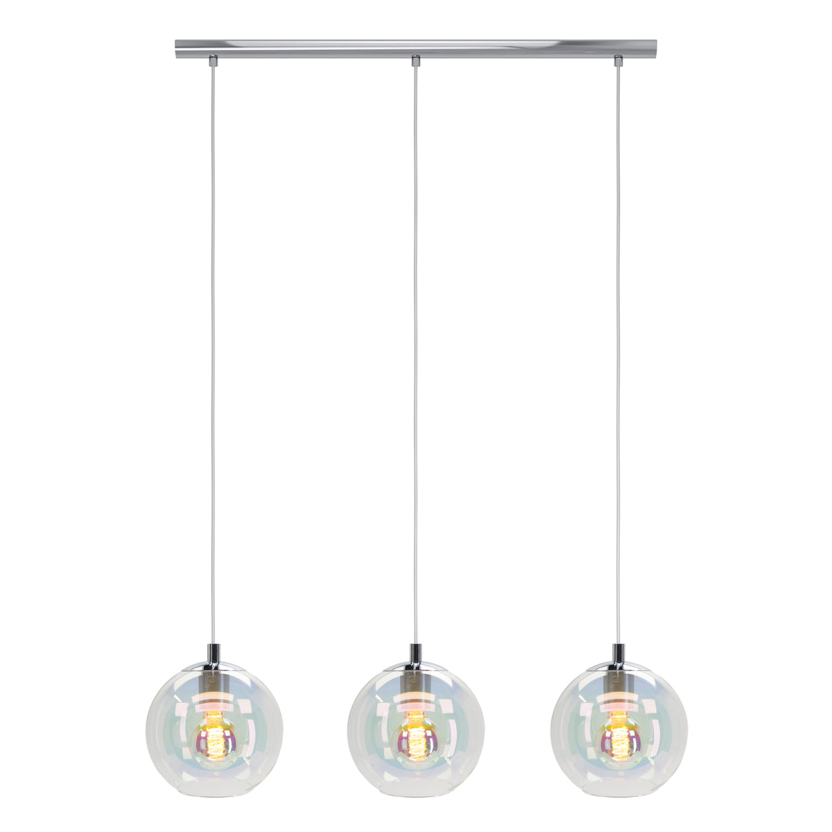 EGLO hanglamp Ariscani 2 - e27 - 76,5 cm - gekleurd glas - chroom