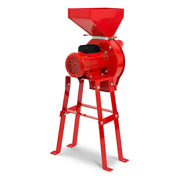 EBERTH Moulin à céréales électrique 1100W, débit de 240 kg/h, Lame tranchante en acier inox et 4 tamis, sur pieds