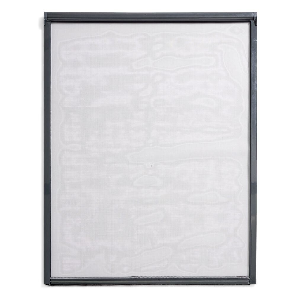 Moustiquaire enroulable pour fenêtre 125x160cm PVC gris