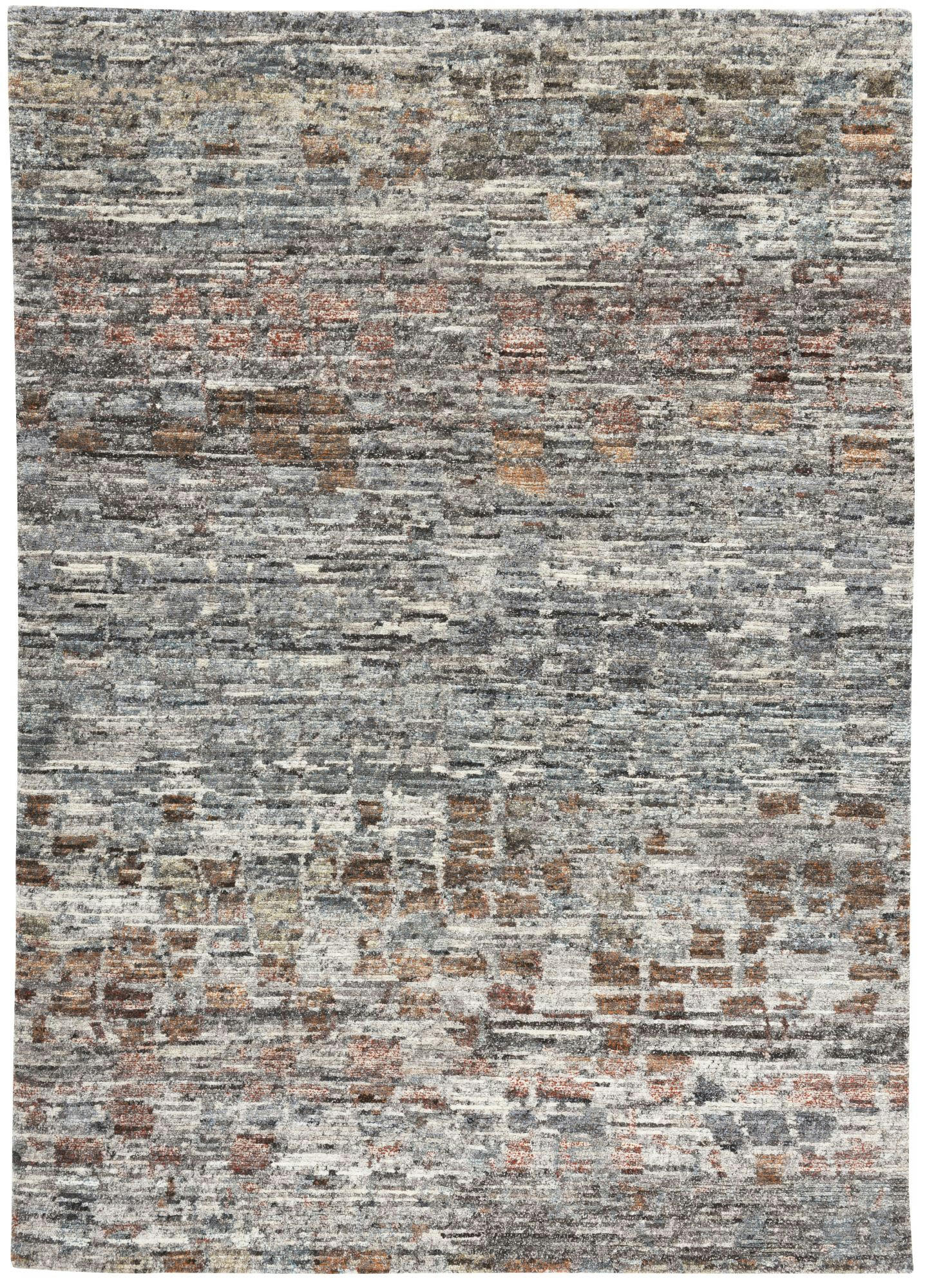 LHASA - Tapis de luxe noué main en laine multicolore 200x300 cm