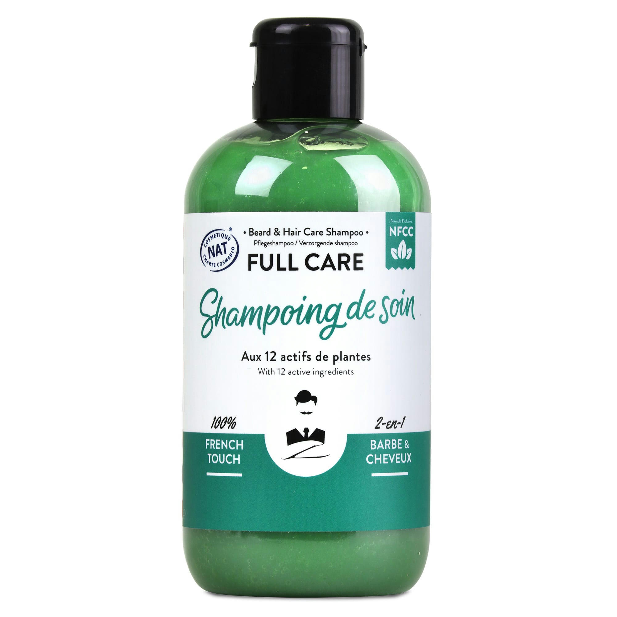 - FULL CARE - Shampoing de Soin Barbe & Cheveux pour Hommes 250mL