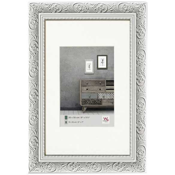 Bilderrahmen »BAROCK«, BxL: 46,8 x 56,7 cm, weiß, Holz