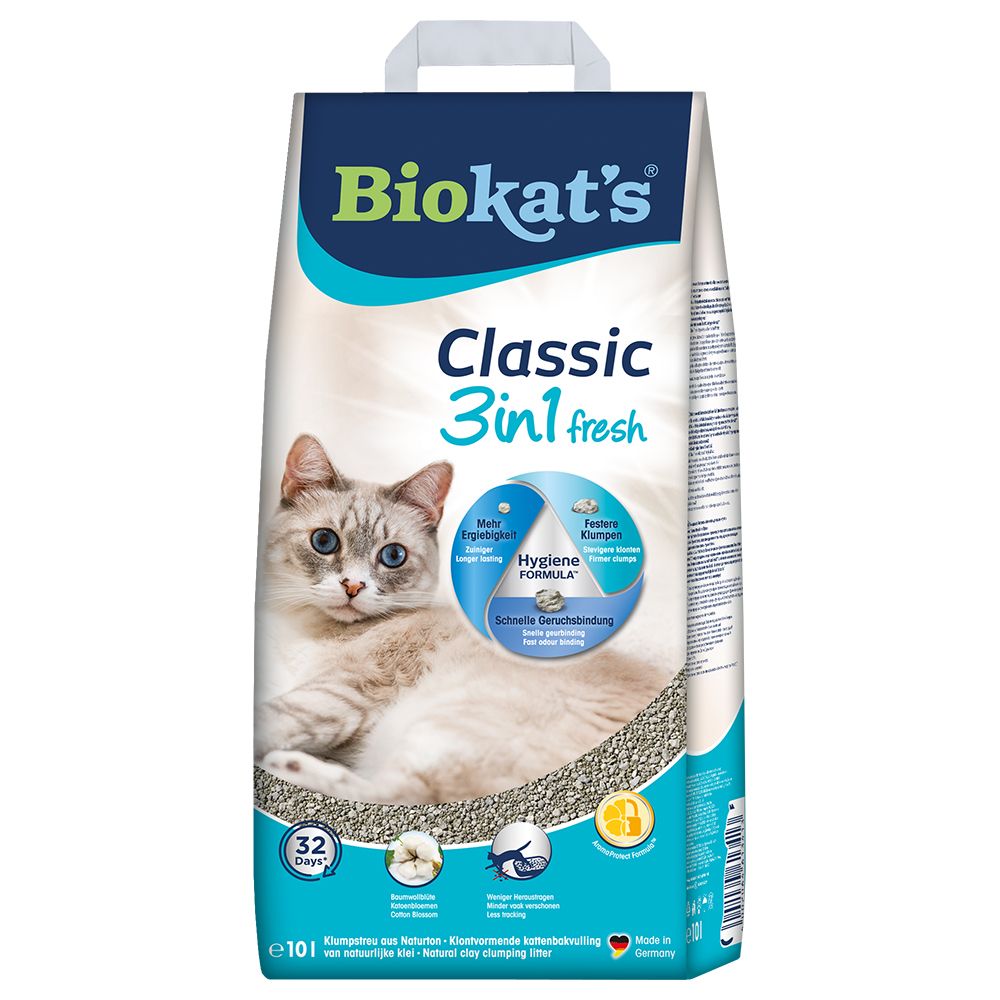 Biokat’s Classic Fresh 3in1 Cat Litter – Cotton Blossom Scent