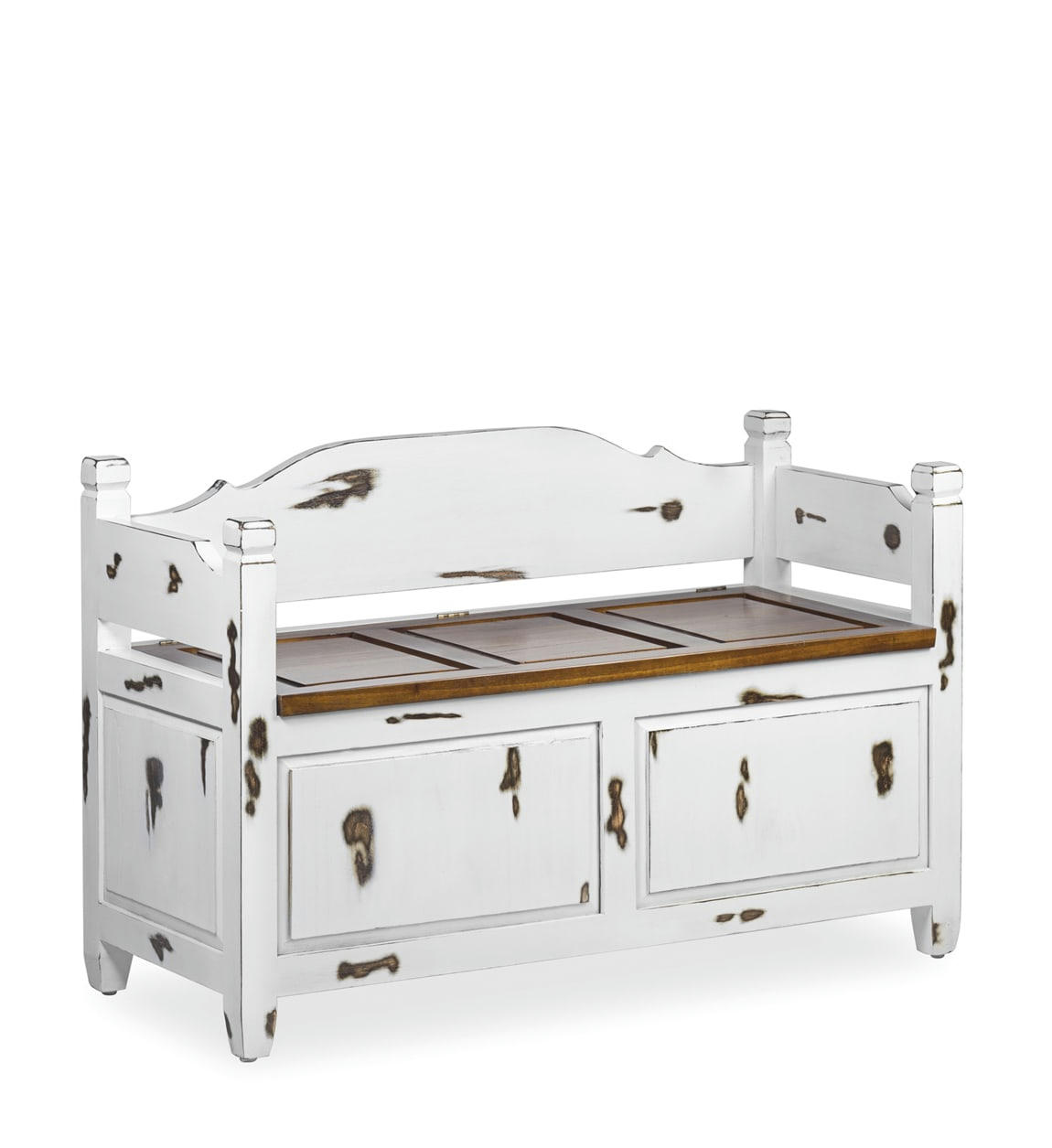 - Banc coffre en bois blanc