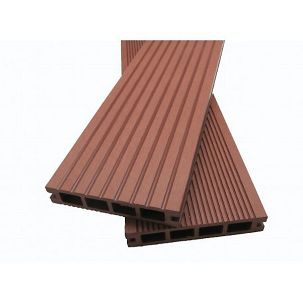 PACK 10m² lame de terrasse composite Dual   ACCESSOIRES 2400mm Brun rouge, ep.25mm, l.14 cm, L.240 cm